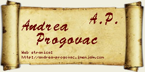 Andrea Progovac vizit kartica